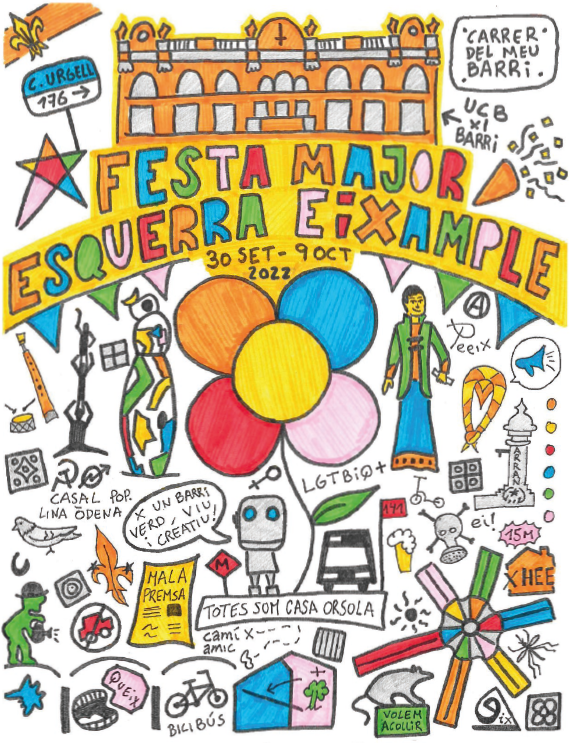 Cartell Festa Major Esquerra Eixample 2022