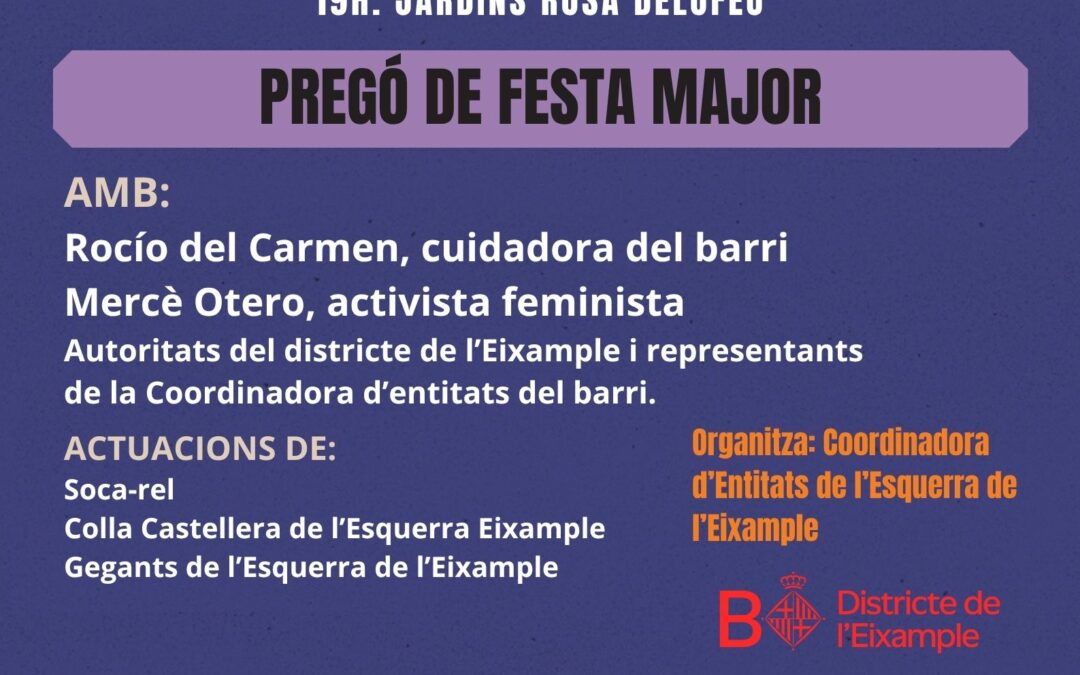 Pregó de festa Major