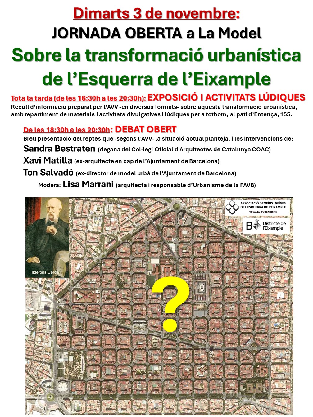 Transformacio urbanística EE Jornada transformacio urbanistica Esquerra Eixample 3 novembre a La Model